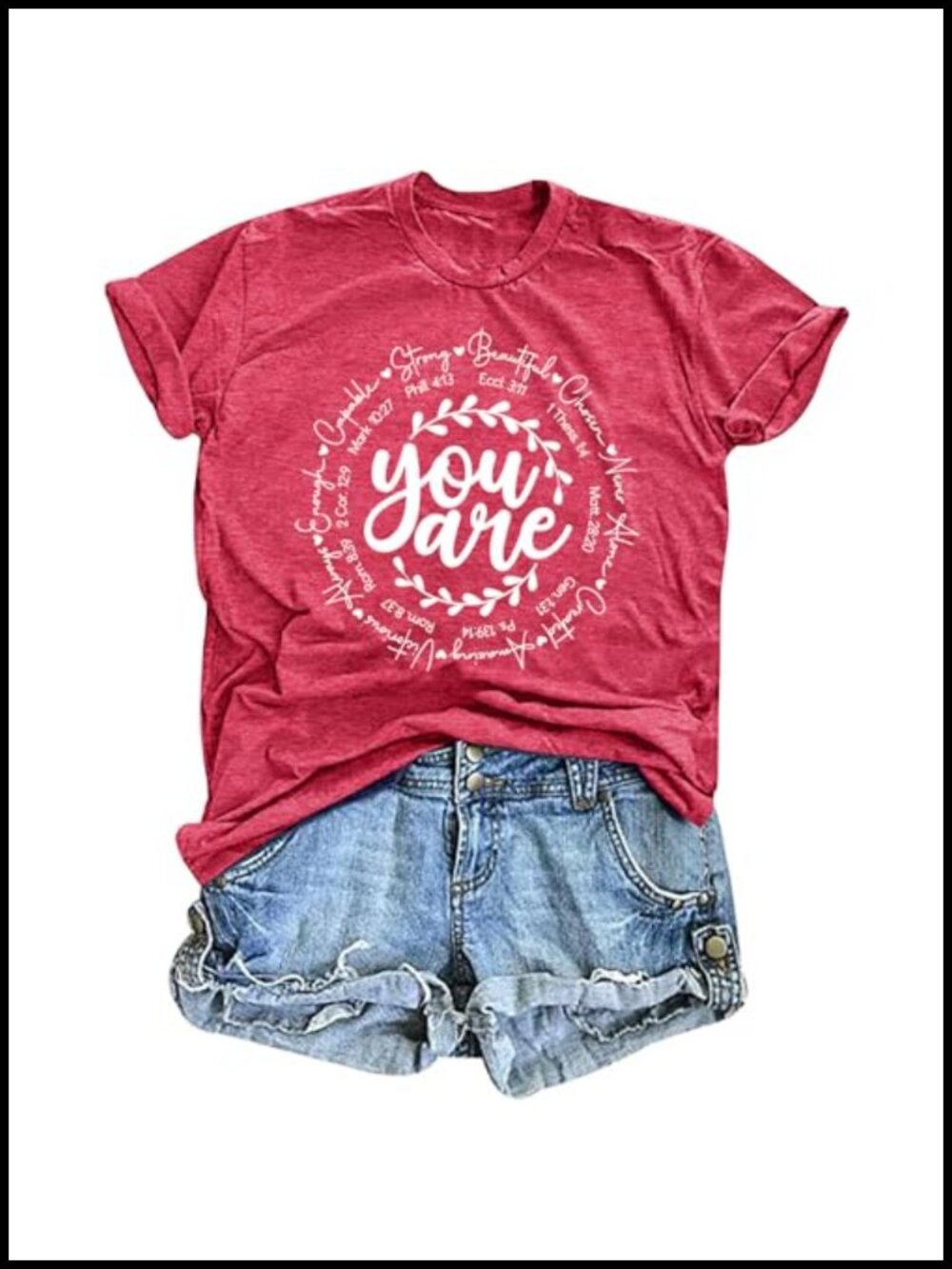 Inspirational Graphic T-Shirt Women Faith Casual Short Sleeve Crew Neck Tee